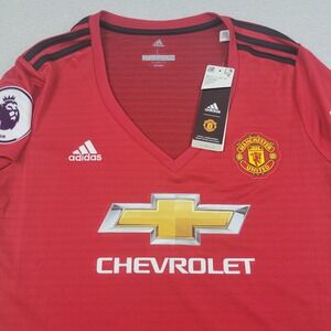 NWT Adidas Womens Man Utd Manchester United Home Jersey 2018/19 Red Womens Large